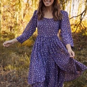 SOLD❗️Christy Dawn “Amelia” Midi Dress in Periwinkle Floral 💜